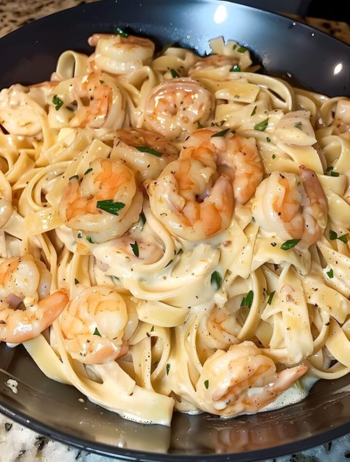 Creamy Shrimp Fettuccine Pasta With Homemade Alfredo Sauce Taslicious